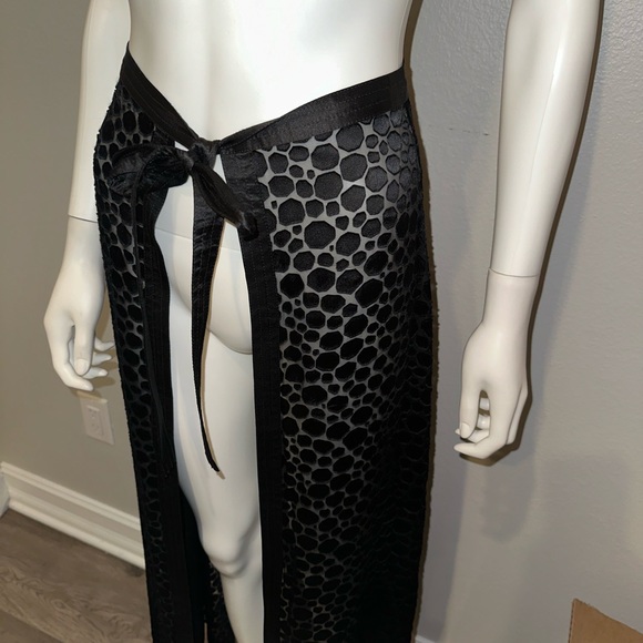 ALEXIS black animal print skirt/cape (for Cordelia dress) XS - Picture 5 of 7